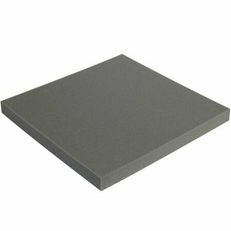 BSC PREFERRED 1 x 24 x 24'' Charcoal Soft Foam Sheets, 12PK S-12840